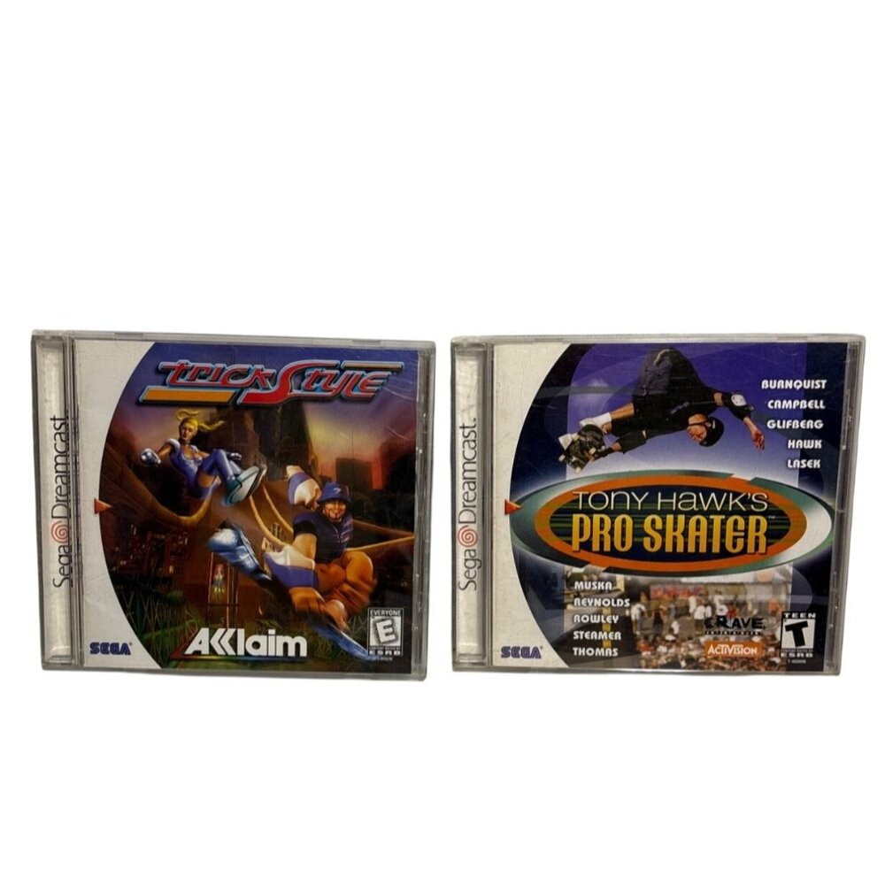 Dreamcast Game Lot of 2 Tony Hawks Pro Skater & Trickstyle Sega